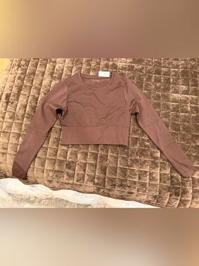 aerie Cropped Long-Sleeve Top